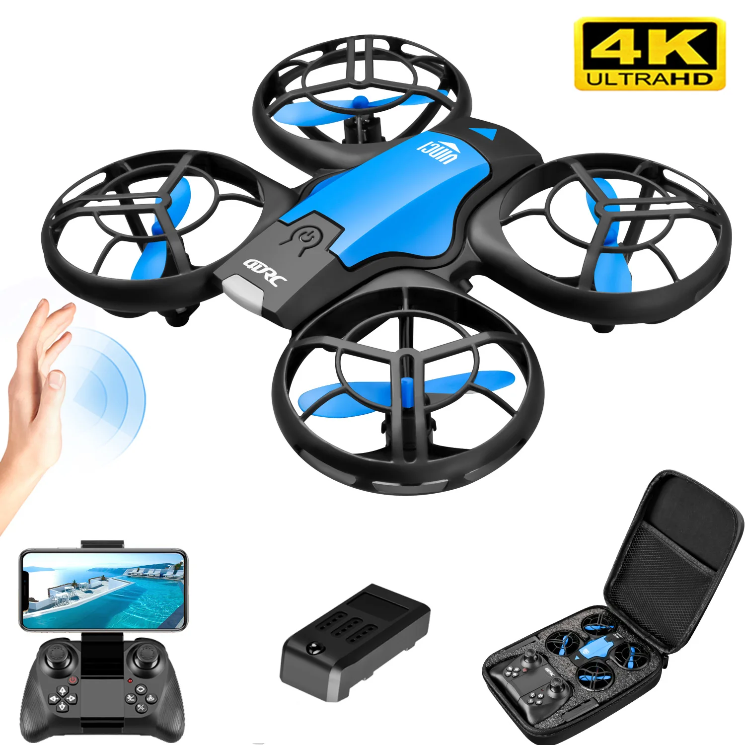 V8 New Mini Drone 4K Professio - مراجعة Rc Helicopter Mini وسعره