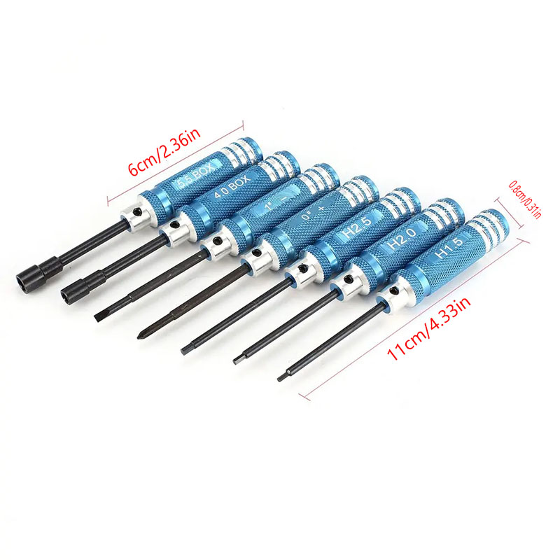 7Pcs 1.5 2.0 2.5mm RC Hex Driv - مراجعة Rc Helicopter Tool Kit وسعره