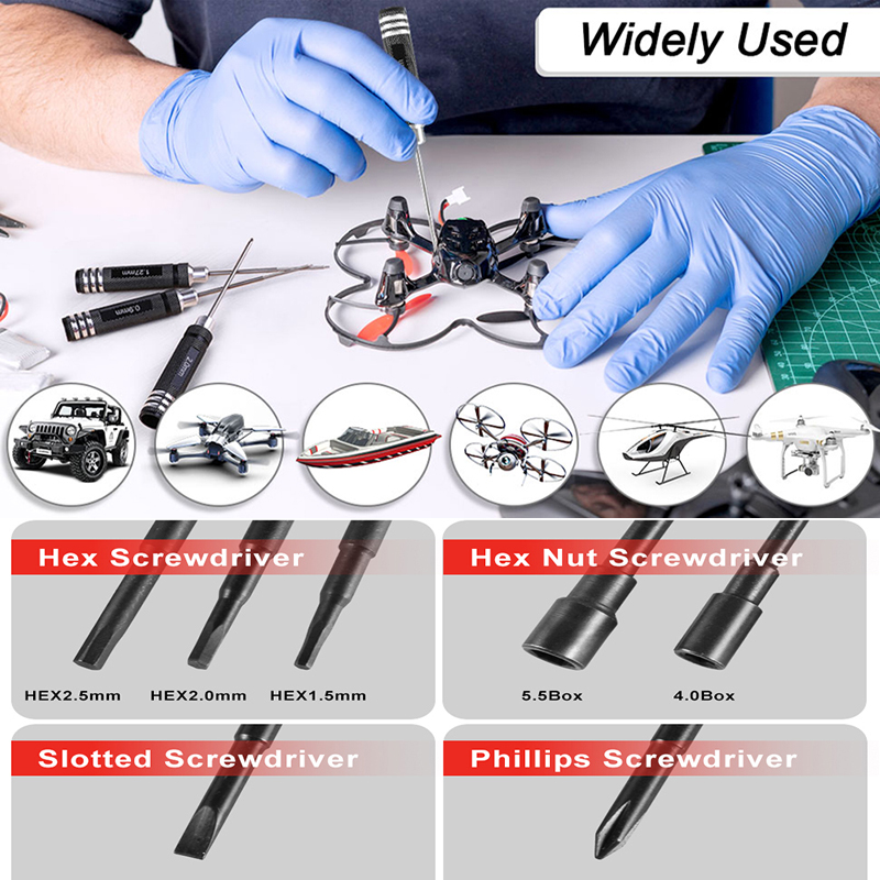 7Pcs 1.5 2.0 2.5mm RC Hex Driv - مراجعة Rc Helicopter Tool Kit وسعره