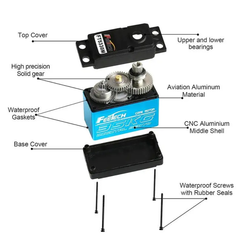 FEETECH FT5330M 35KG Digital S - مراجعة Rc Helicopter Servo وسعره