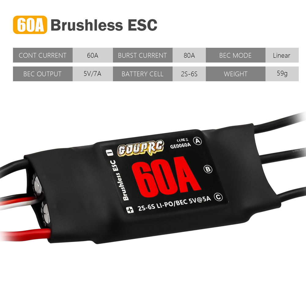 60A Brushless ESC 2-6S Electri - مراجعة Rc Helicopter Electric وسعره