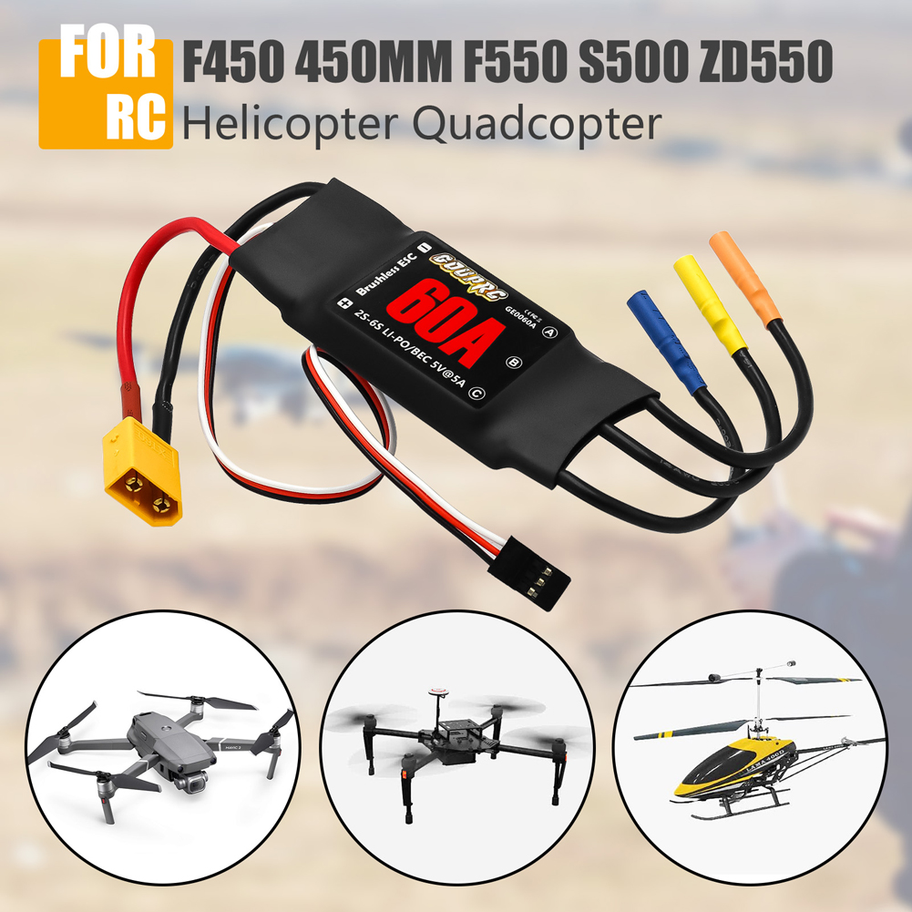 60A Brushless ESC 2-6S Electri - مراجعة Rc Helicopter Electric وسعره