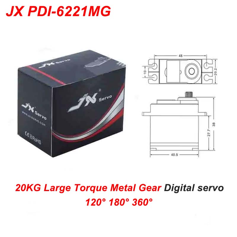 JX PDI-6221MG 20KG Large Torqu - مراجعة Rc Helicopter Large وسعره
