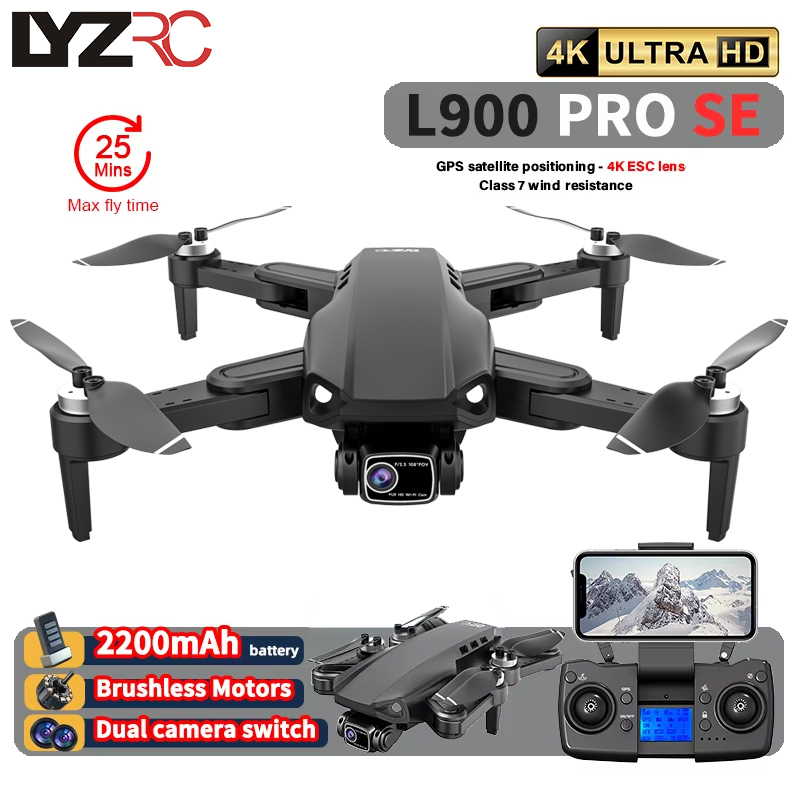 L900 Pro SE MAX GPS Drone 4K P - مراجعة Rc Helicopter Case وسعره