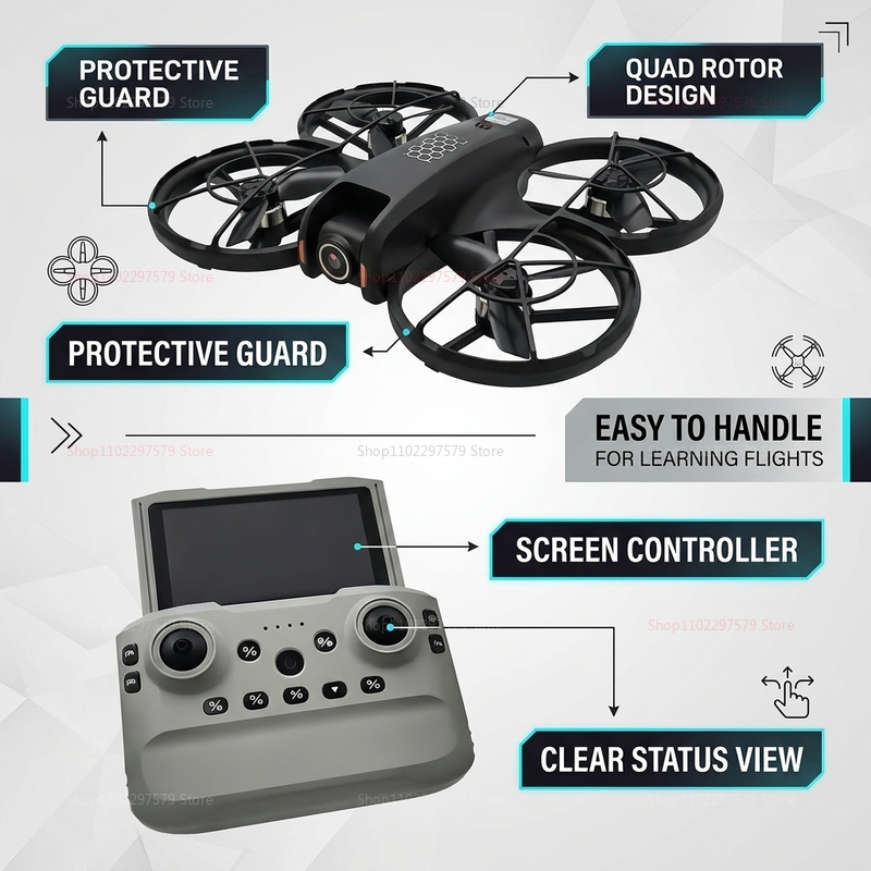 2026 New M5 Mini Drone 8K HD C - مراجعة Rc Helicopter Gyro وسعره