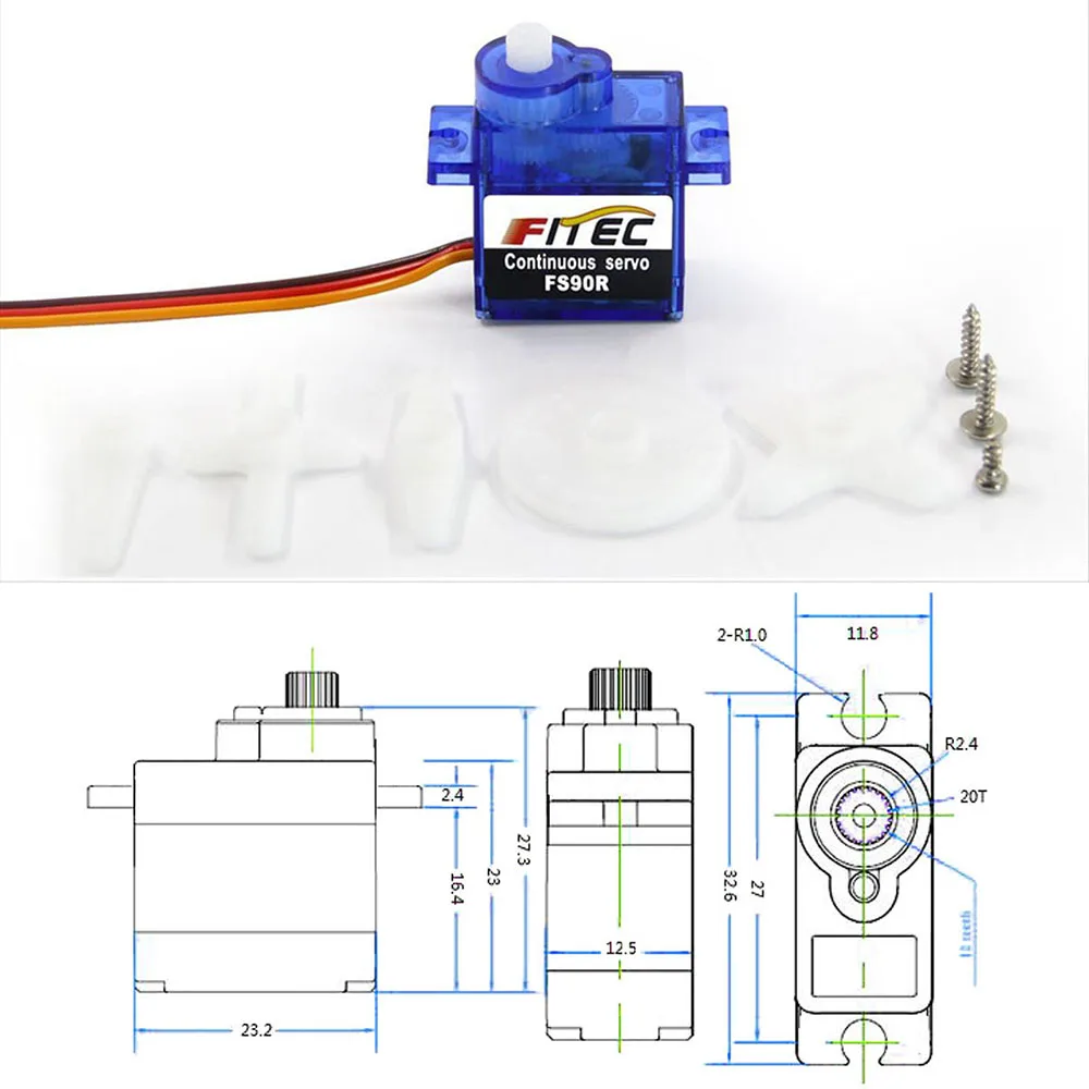 Feetech Mini FS90R Micro Servo - مراجعة Rc Helicopter Mini وسعره