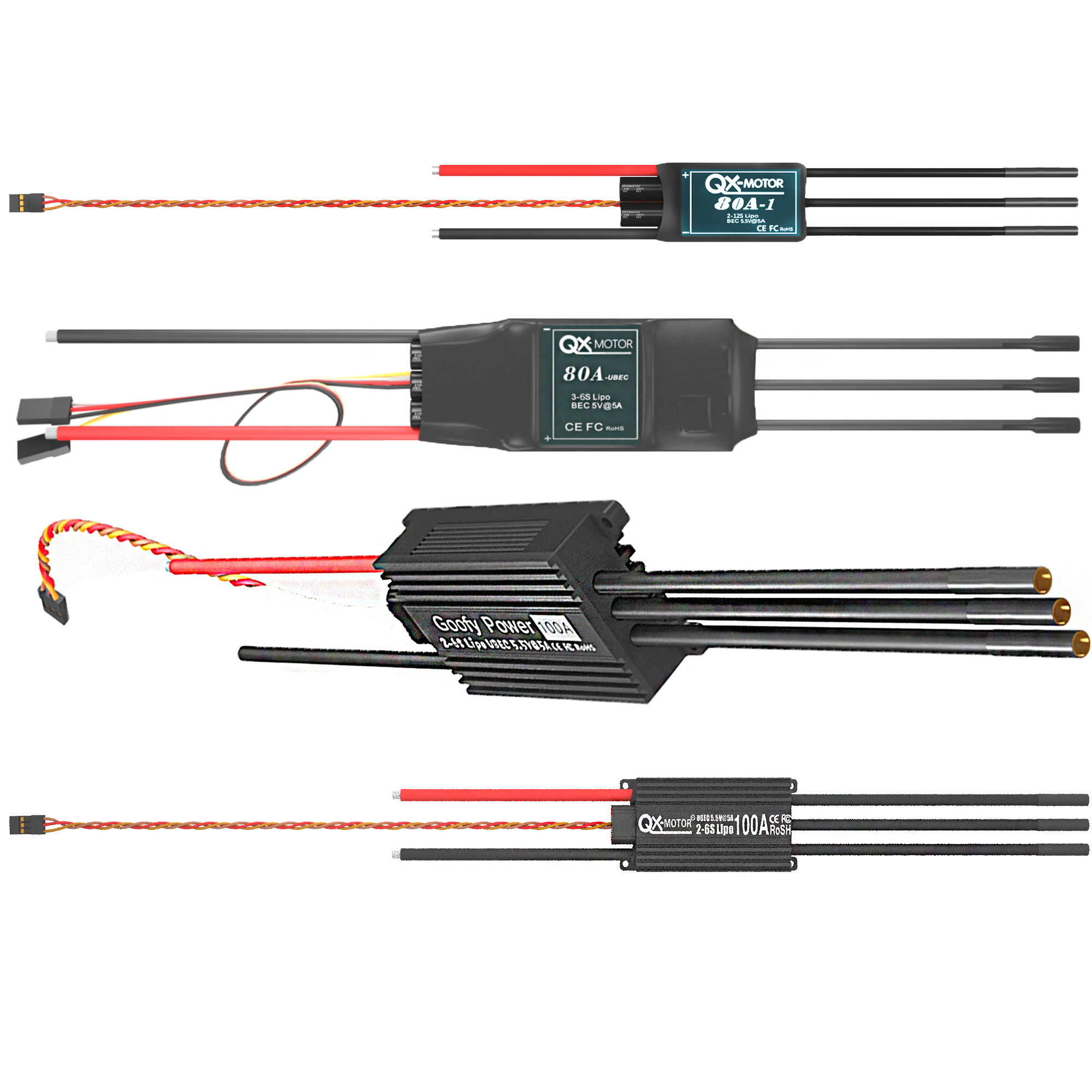 QX-MOTOR Brushless ESC series  - مراجعة Rc Helicopter Battery وسعره
