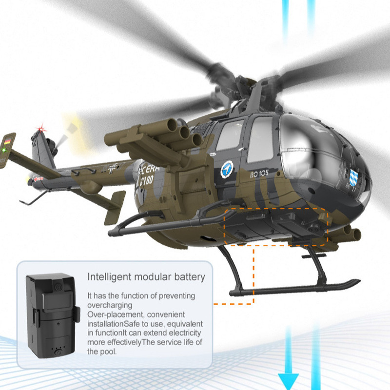 Rcera Rc Helicopter Bo105 C180 - مراجعة Rc Helicopter Single Rotor وسعره