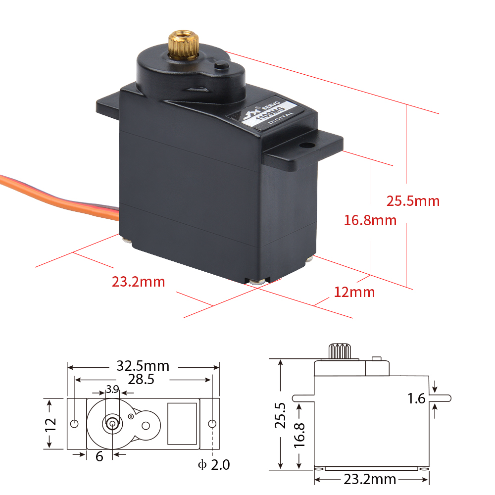 1/2/4 PCS JX Servo PDI-1109MG  - مراجعة Rc Helicopter Mini وسعره