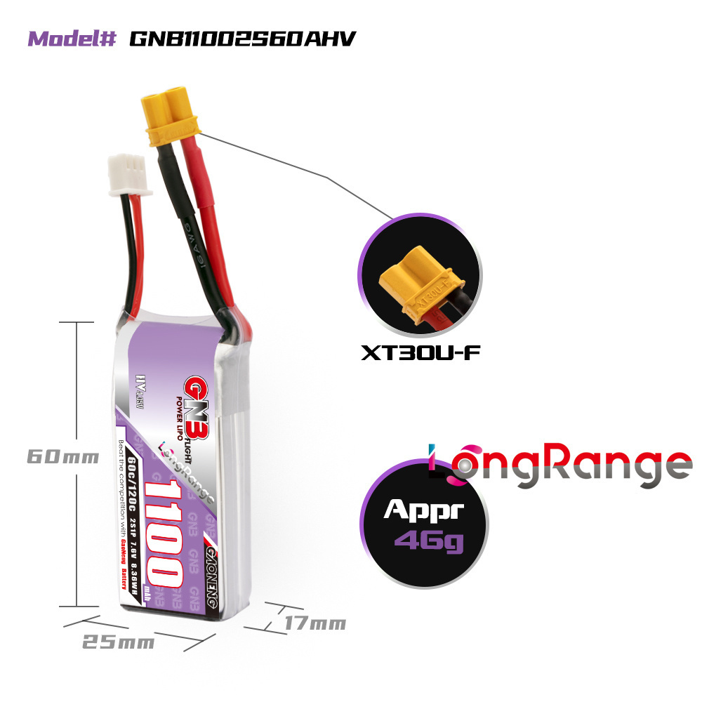 GNB 1100mAh 2S 3S 4S 6S 60C/12 - مراجعة Rc Helicopter Battery وسعره