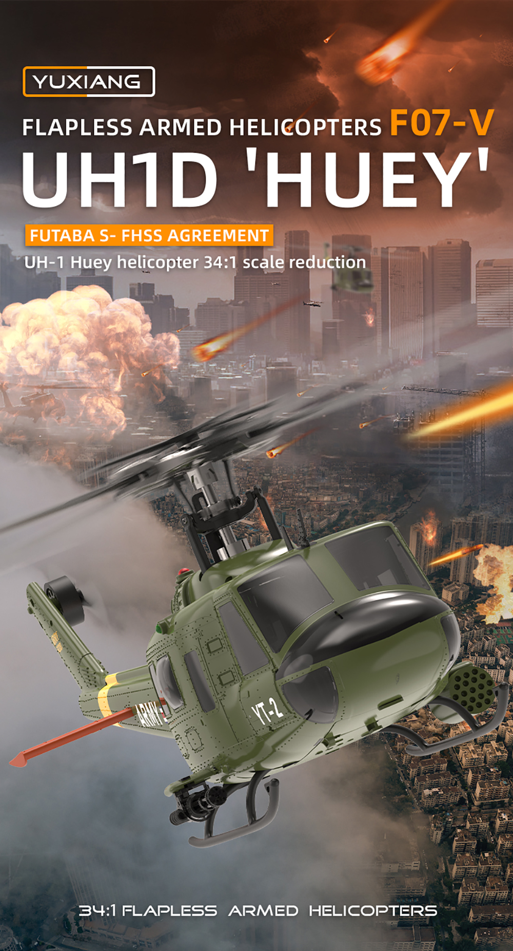 New YUXIANG RC Helicopter F07- - مراجعة Rc Helicopter Gyro وسعره