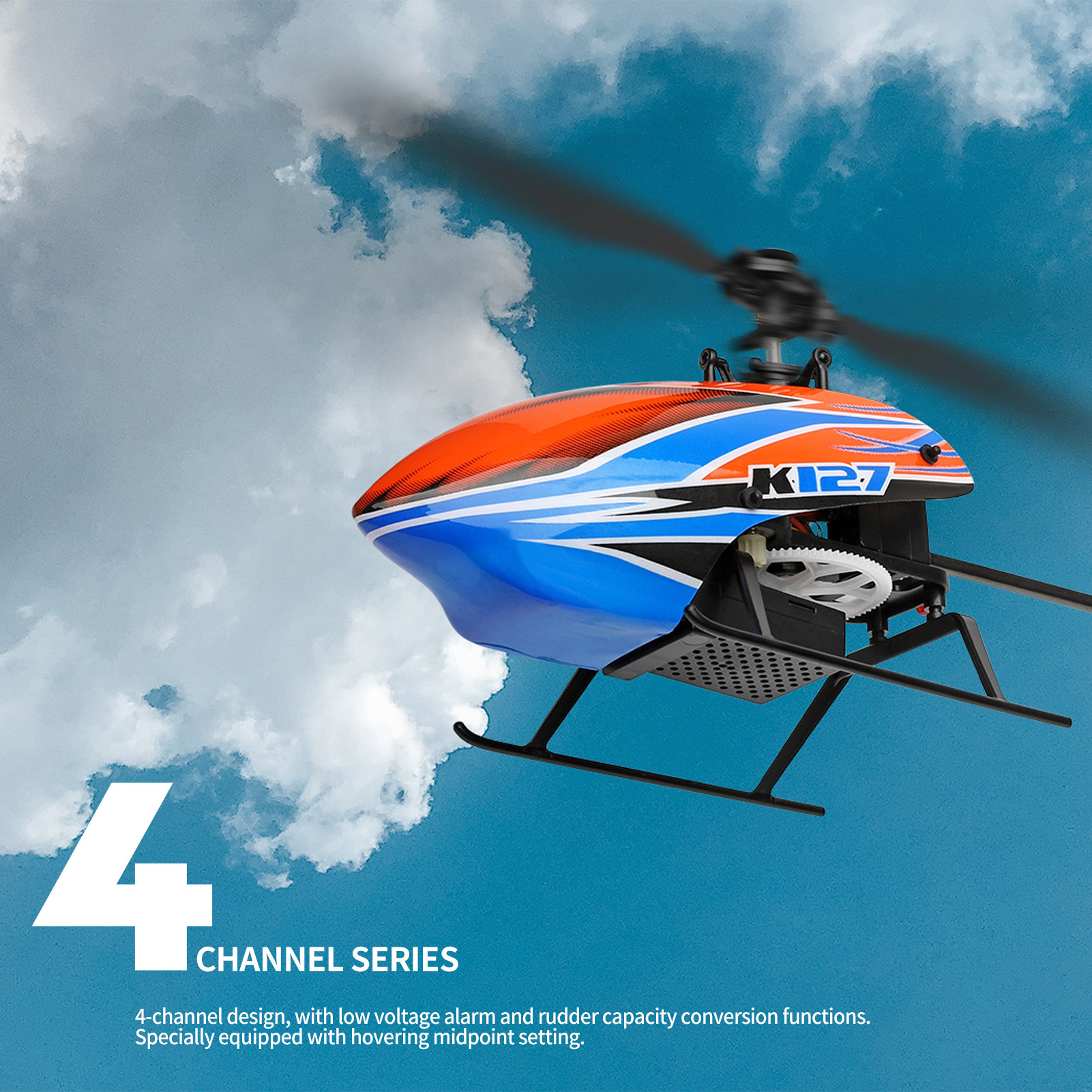 WLtoys XK K127 4CH 6-axis Gyro - مراجعة Rc Helicopter Blade وسعره